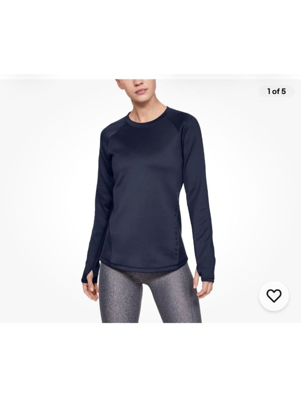 New! Under Armour ColdGear Long-Sleeve Shirt - Ultimate Black Black MSRP $5